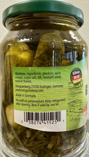 Hengstenberg Mini Gherkins 370g - Image 4