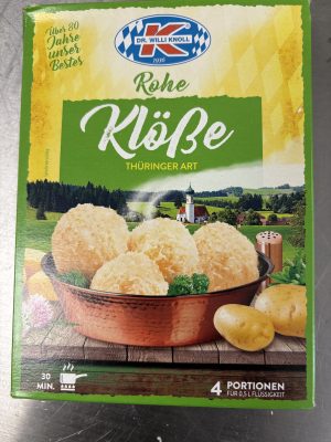 Dr. Knoll rohe Kloesse Thueringer Art (Dumpling Thuringen Style) 4 Servings