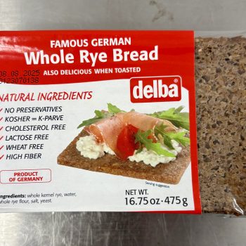 Delba - Whole Rye Bread 16.75 oz