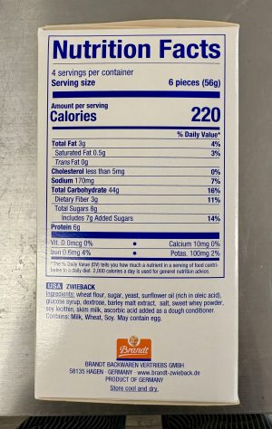 Brand Zwieback Rusk 8 oz - Image 3