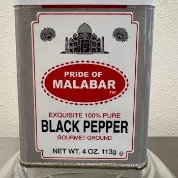 Pride of Malabar 100% Pure Ground Black Pepper  5 oz