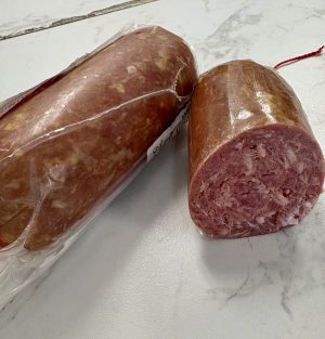 Coarse Teewurst Made with Rum Uncooked - Pork, Beef 0.5 lb-vacuumed